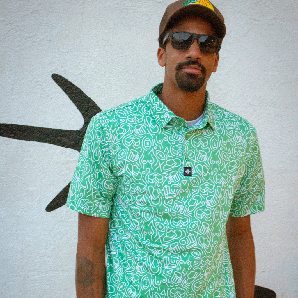 Golf Polo- Green – Kenny Cornbread