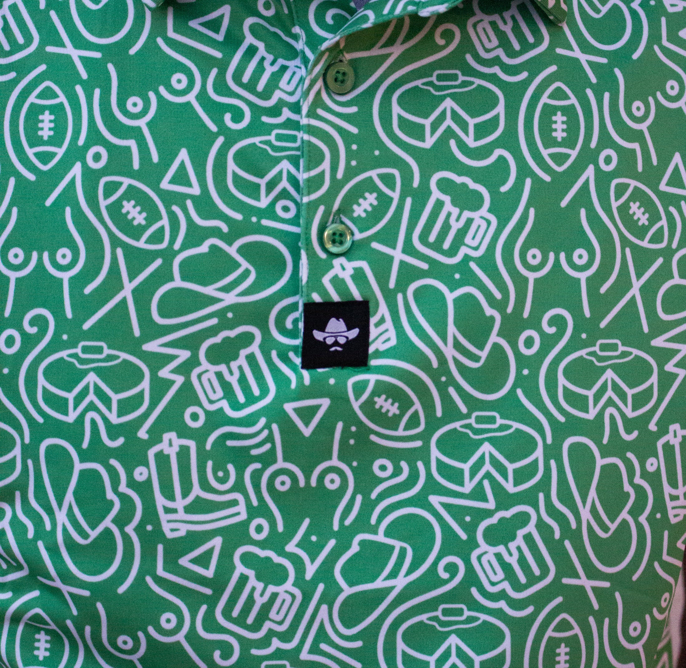 Golf Polo- Green – Kenny Cornbread